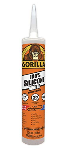 gorilla 8060002 100 silicone sealant 10 oz white 1 pack