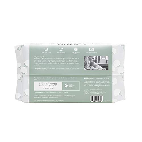 the honest company organic cotton dry wipes 48 count