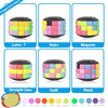 R Y TOYS Fidget Toy Magic Cube Puzzle Brain Teasers for Adults Cylinder Rotate Slide Logic Restless Hand Game Trick Puzzle Gift for Kids Child 12 Colors x 3 Layers