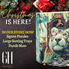 GRATEFUL HOUSE Premium Felt ROLL UP Puzzle Mat for Jigsaw Puzzle Wool Blend lays Perfectly Flat Comes Rolled NOT Folded Fits 500 1000 1500 Piece Puzzles 46 x 26 inch