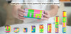 R Y TOYS Fidget Toy Magic Cube Puzzle Brain Teasers for Adults Cylinder Rotate Slide Logic Restless Hand Game Trick Puzzle Gift for Kids Child 12 Colors x 3 Layers